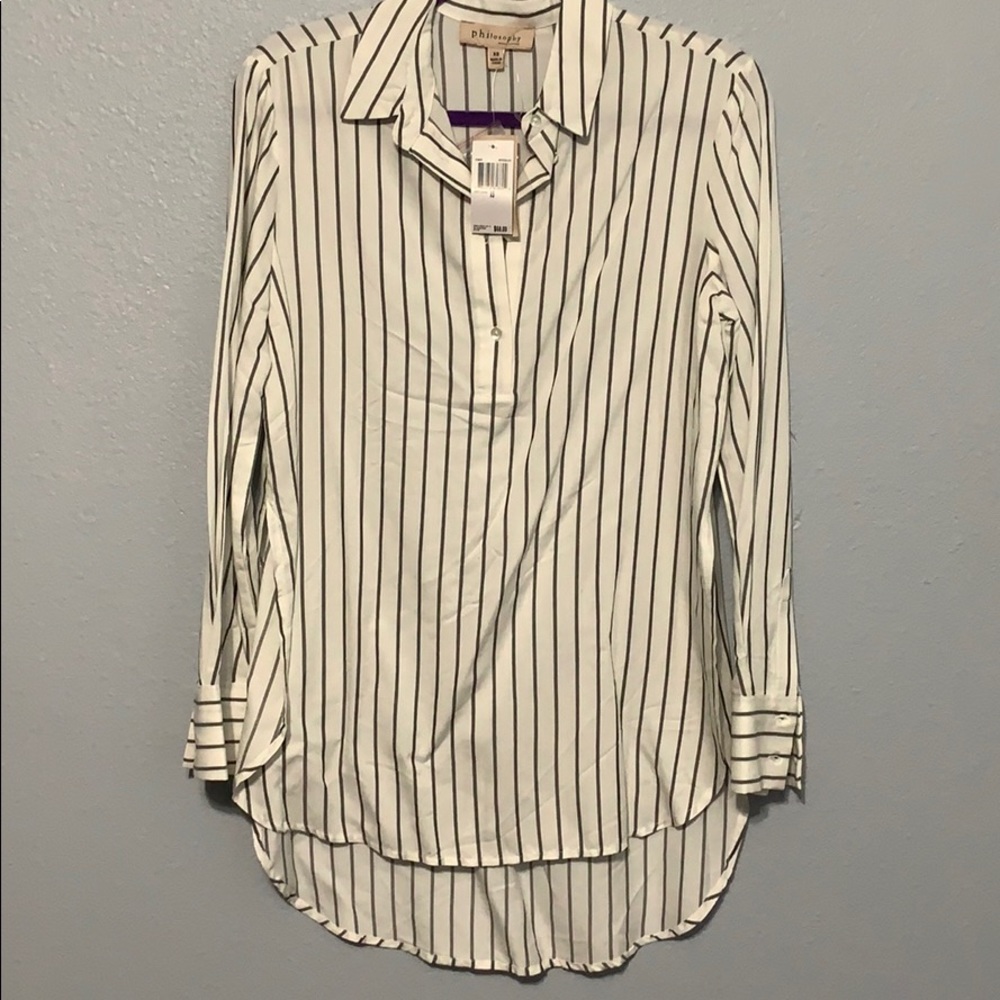 White/Black Tunic by Philosophy Republic Clothing